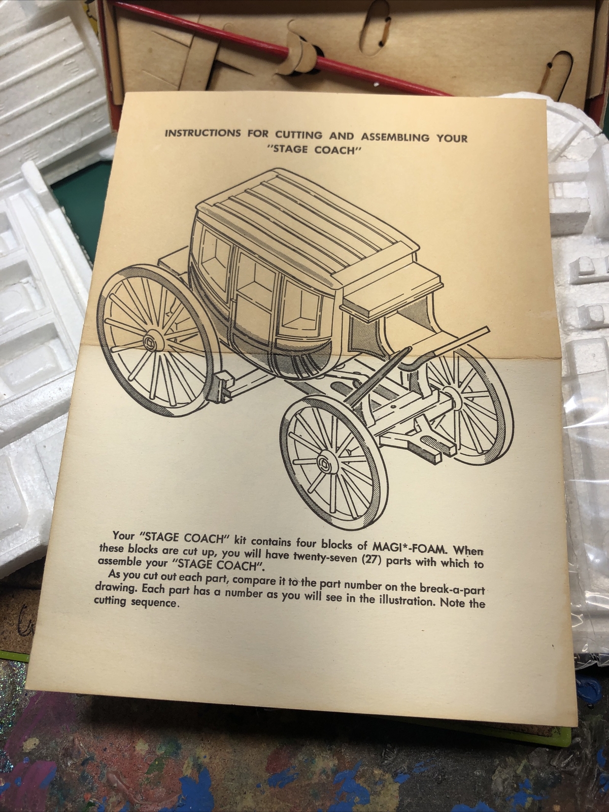 Magi Foam Craft Kit Hasbro Retro Stage Coach Model eBay