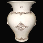 Decorative Vase in Ceramic from Caltagirone 50 cm with Handmade Bulbous Neck