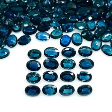 VVS 9 Pcs Natural Ceylon Blue Sapphire 3.5x2.5mm Oval Cut Loose Gemstones Lot