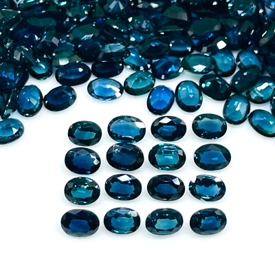 Selene Gems 9-tlg Natürliche Blaue Ceylon-Saphire Oval 3,5x2,5mm Lose Edelsteine