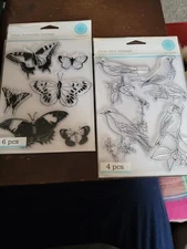 Martha Stewart Crafts Birds and butterflies Clear Cling Stamp Set