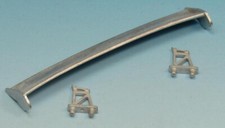 Racing Aileron arrière 02 1/18 non peint métal blanc/étain kit