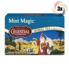 3x Boxes Celestial Seasonings Magic Mint Herbal Tea | 20 Bags Each | 1.4oz