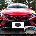 For Camry 2018-2024 Dark Smoke PreCut Tint Overlay Front Emblem Decal ppf Vinyl