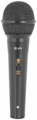 QTX dynamisches Handmikrofon Lieferung mit XLRF auf 6,3 mm Klinkenkabel - schwarz