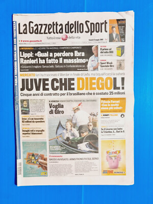 GAZZETTA DELLO SPORT 8 MAY 2009 WERDER BREMA-JUVENTUS-DIEGO-BARI-IVAN BASSO