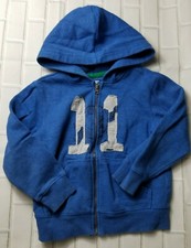 Arizona Boy 4T Blue Zip Up Long Sleeve Graphic Number 11 Active Hoodie Jacket