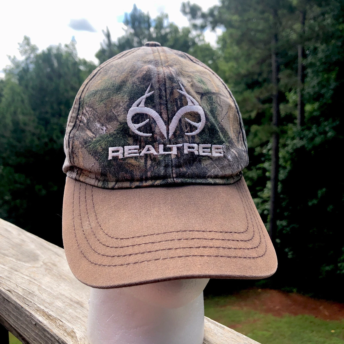 REALTREE LOGO CAMO ADJUSTABLE HUNTING BASEBALL HAT CAP