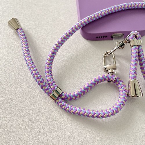 Polyester Colorful Mobile Phone Lanyard Anti-lost Crossbody Lanyard - Photo 4 sur 13