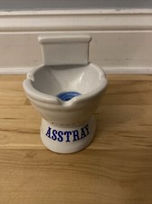 Novelty Toilet Shape Ceramic Ashtray with Words Asstray On Front