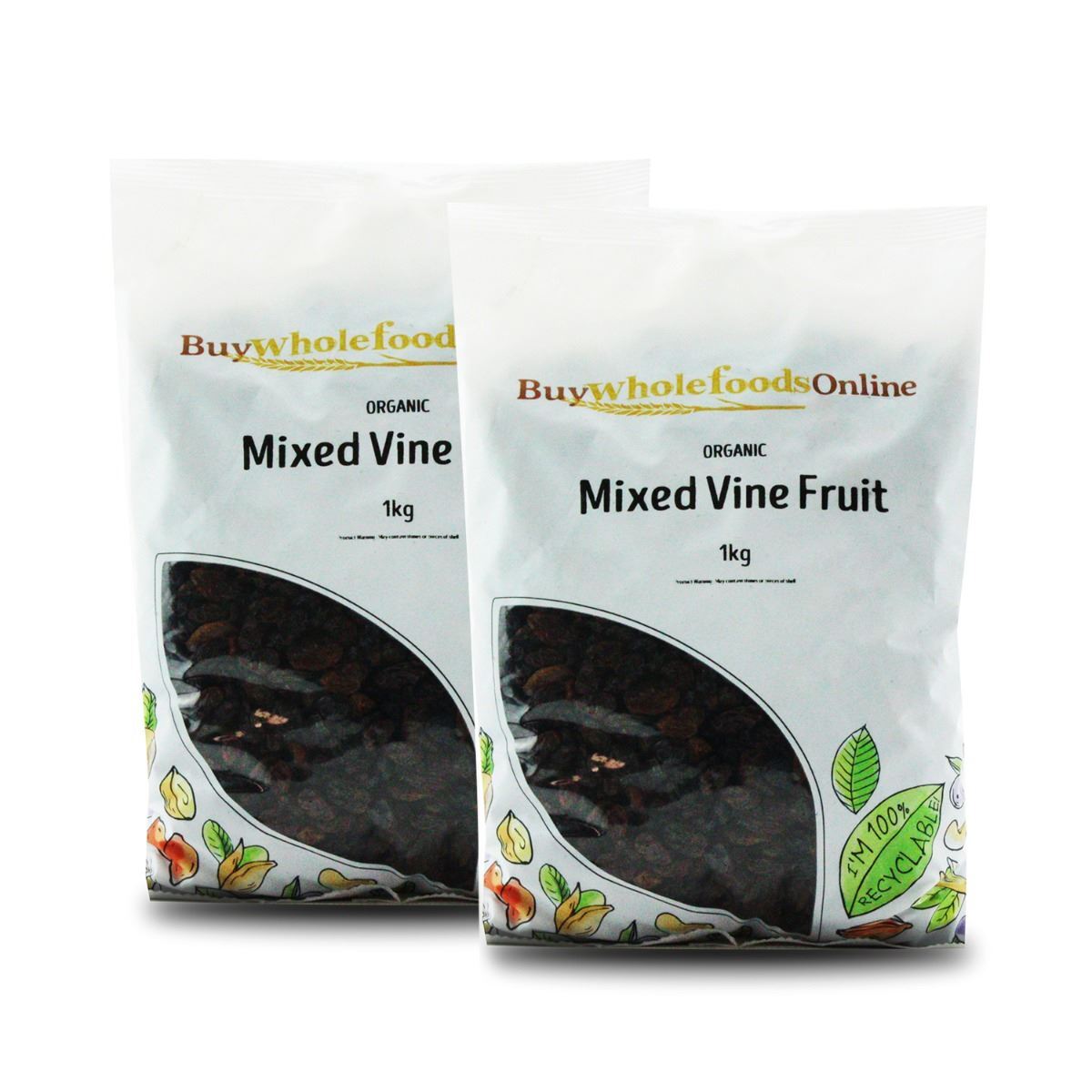 Organic Mixed Vine Fruit 2kg | BWFO | Free UK Mainland P&P