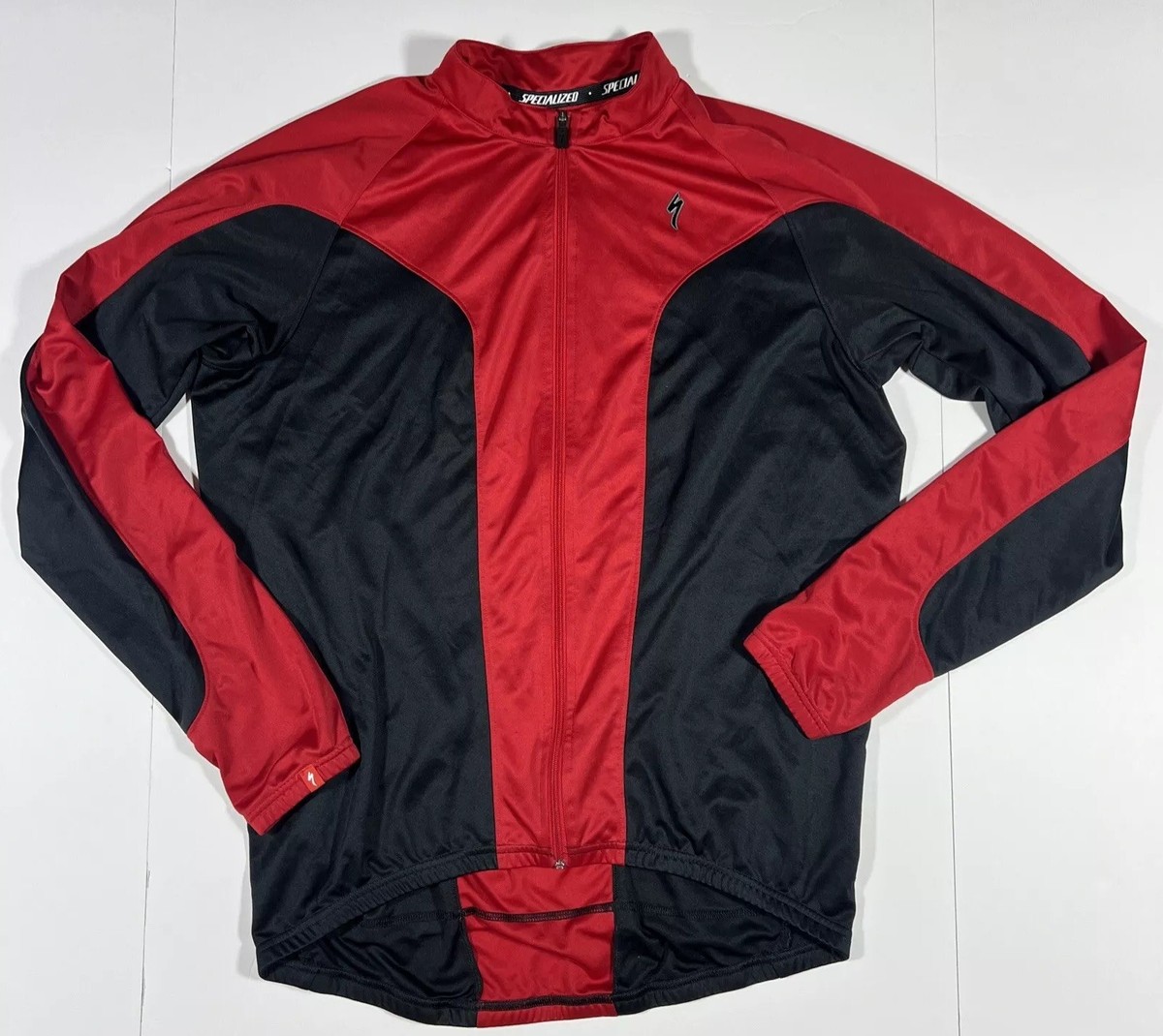 SPECIALIZED 長袖サイクルジャージ レッド/ブラック Specialized Women's Cycling Bike Jersey Full Zip Red Black