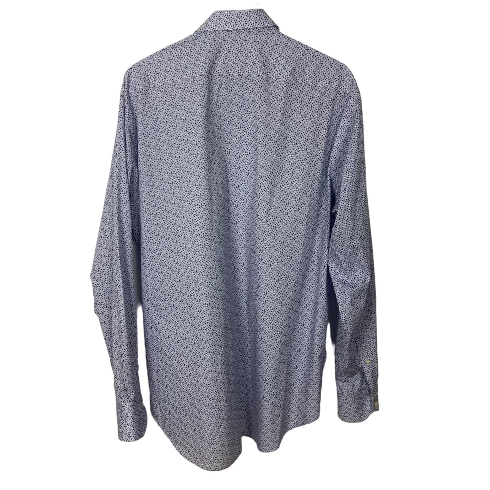 Thomas Dean Geometric Pattern Button Front Shirt … - image 7