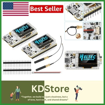 Versatile LoRa V3 Development Board with Large Antenna & Bluetooth - 2-Piece Set