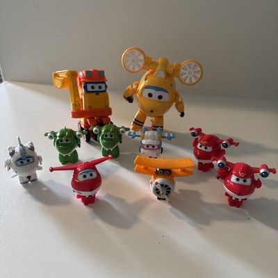 Lot of 10 Super Wings 2  & 5'' Transforming Plane Action Figure Airplane Toys