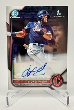 George Valera 2022 Bowman Chrome 1st Auto RC #CPAGV - Cleveland Guardians Rookie