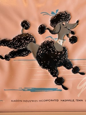 Vintage 1962 Aladdin Industries Gigi the Poodle Pink Lunchbox Rare