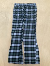 Love By Gap Flannel Pajama Pants Womens Small Green Blue Plaid