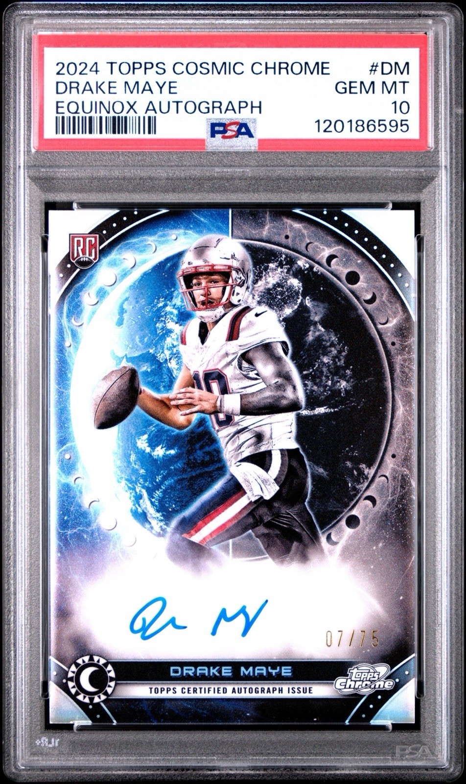 Drake Maye Topps Cosmic Chrome Equinox Autographs #DM Base