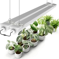 4FT 48W LED Grow Lights Indoor Plant Lights 4' T8 Growing Lamps Linkable IP65
