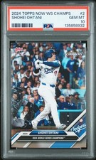 2024 TOPPS NOW LOS ANGELES DODGERS WORLD SERIES CHAMPIONS SHOHEI OHTANI PSA 10