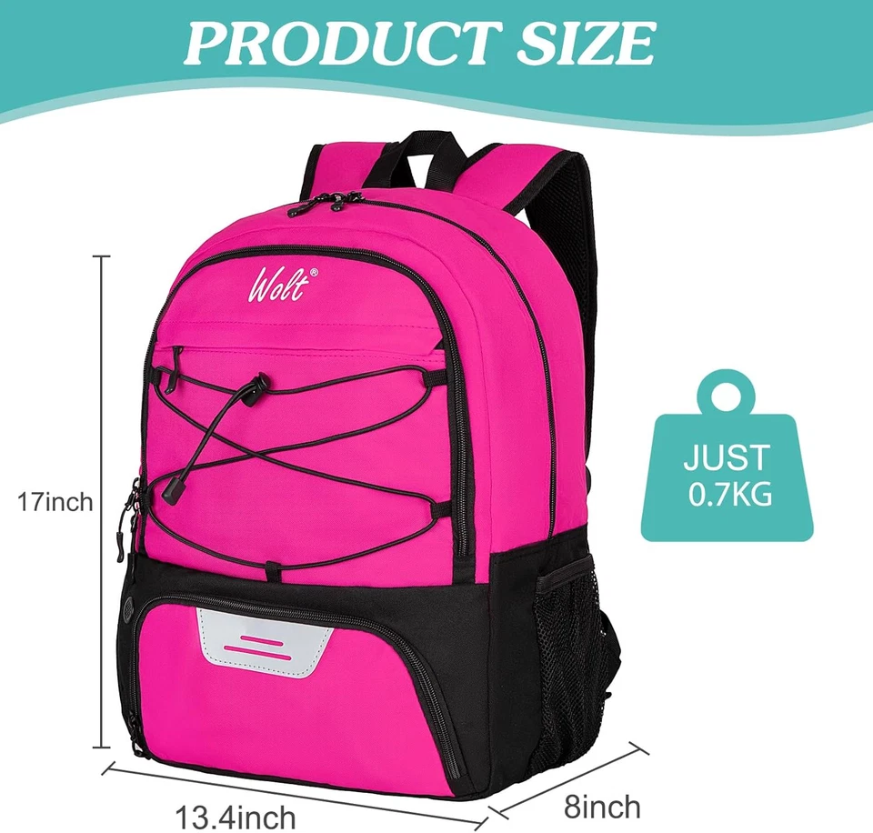 Mochila para Pelotas de Fútbol Juvenil, Bolsa de Deportes con Soporte para Pelotas y Compartimento para Zapatos, para  Foto 2 de 4