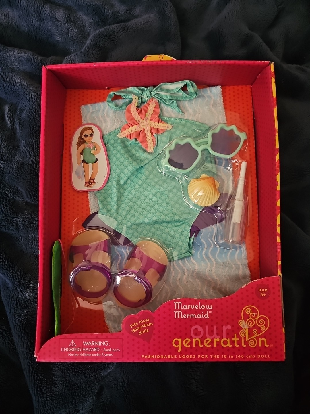 Set Outfit Marvelow Mermaid Fits 18 Inch Dolls New