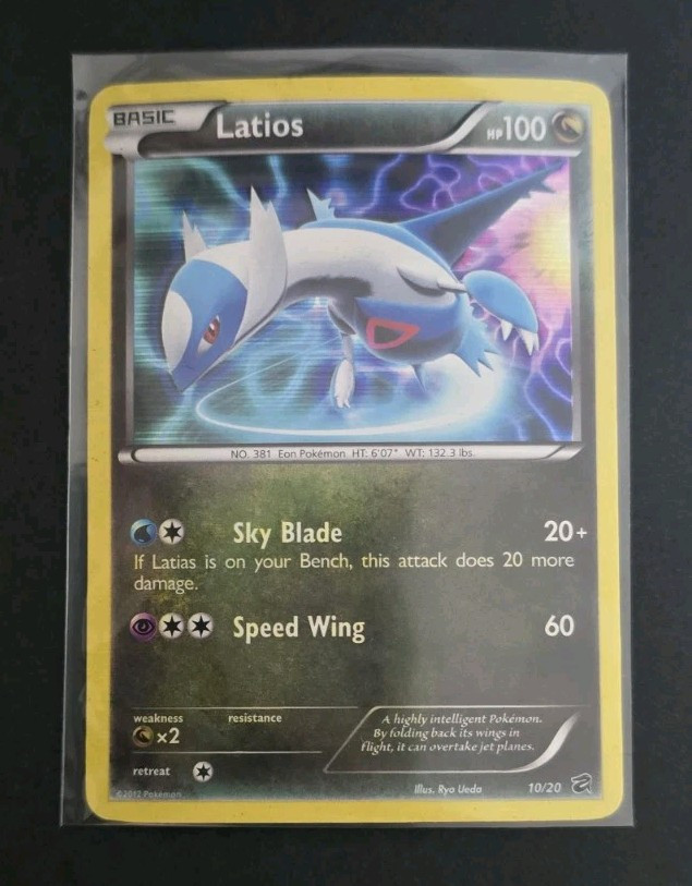 Pokemon TCG Latios 10/20 Dragon Vault Black & White Holo Rare Near Mint