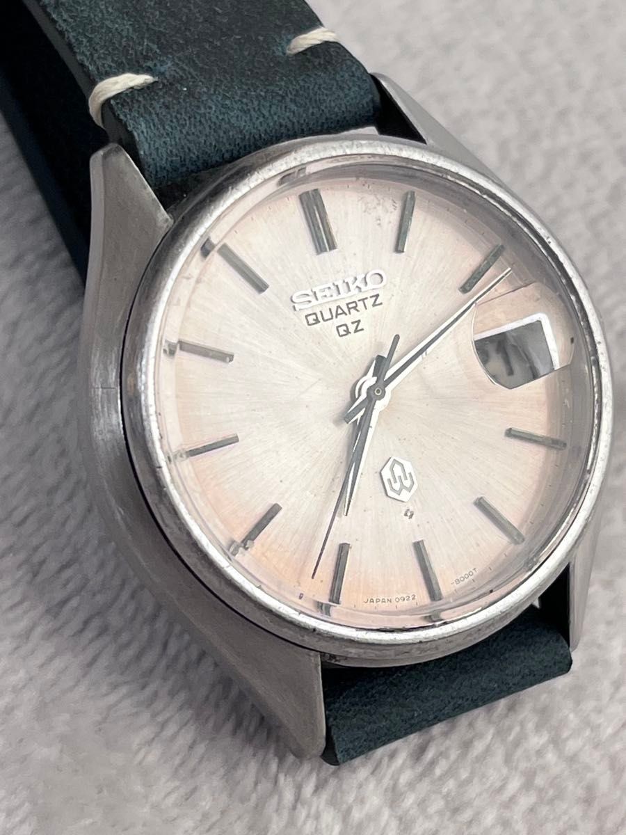 [EXC] Seiko Quartz QZ 0922-8000 Pearl White Dial Vintage Mens Watch Japan