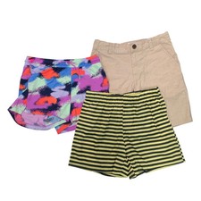 Lot of 3 New Cat Jack All in Motion Boys Large 10/12 Striped Khaki Shorts