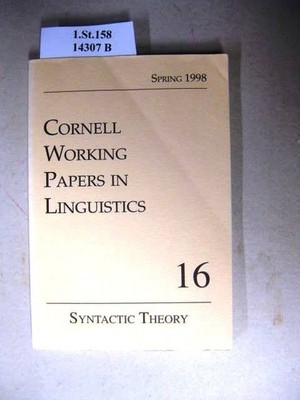 Cornell Working Papers in Linguistics. Adisasmito-Smith, Niken & Doeleman, Tobey