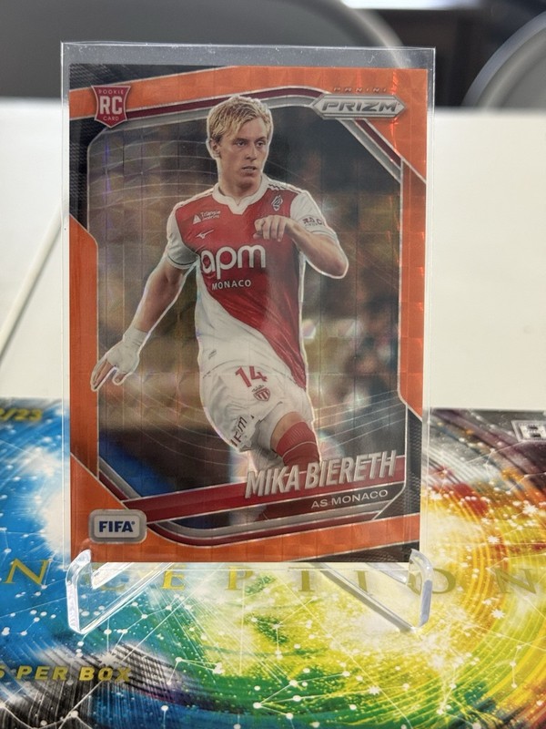 2025-26 Panini Prizm Mika Biereth #163 As Monaco Orange /299