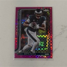 Topps 2025 Chrome Football A.J. Brown Philadelphia Eagles Pink X-Fractor  #243