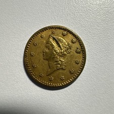 1857 Liberty Head Gold Dollar, U.S. G$1 Type 1 Coin