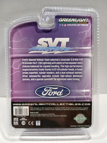 Greenlight Green Machine 1994 FORD F-150 SVT LIGHTNING 1:64 Diecast Chrome Chase - Picture 2 of 2