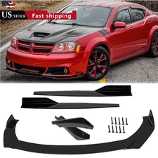 Front Bumper Lip Chin Spoiler Body Kit Splitter Side Skirt For Dodge Avenger P