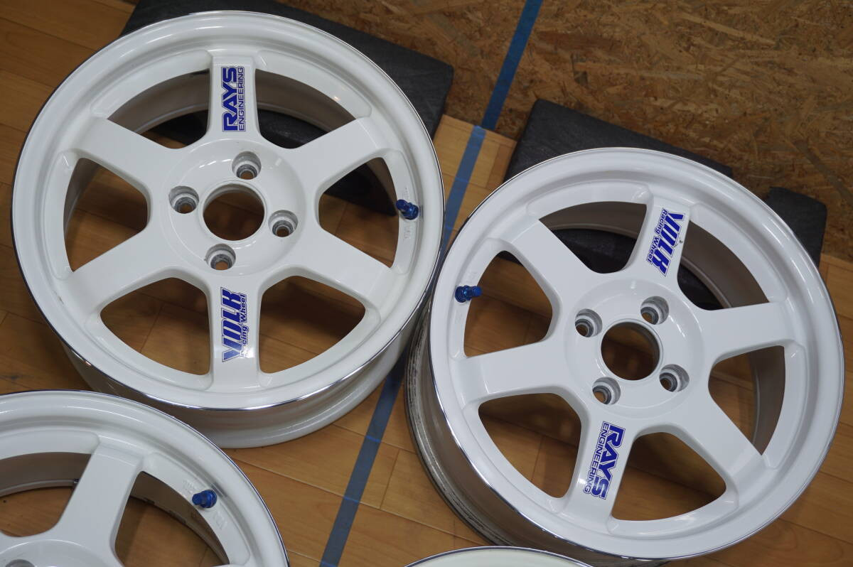 ◇RAYS VOLK RACING 15×7J+35 4H PCD100 185/55-15 ブリザック付き◇