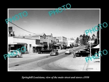 Springhill Louisiana The Main St & Stores c1950 2 Old Large Historic Photo