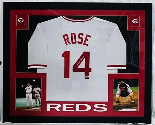 Pete Rose Autographed Signed Cincinnati Reds Baseball Famed Jersey BAS Authentic