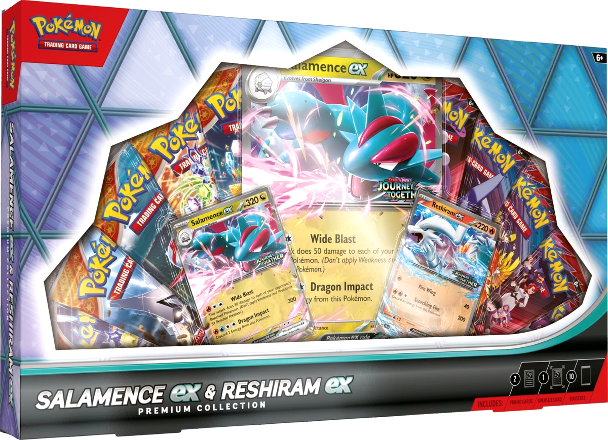 レンアンドオムナス カードセット Pokemon TCG Salamence ex & Reshiram ex Premium Collection Box