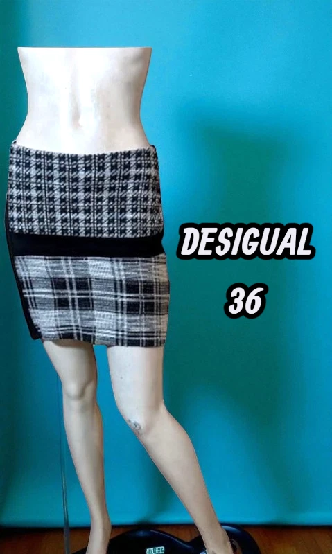 GERRY WEBER Jupe mi-longue Dames T 40 noir-gris clair style décontracté