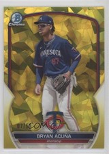2023 Bowman Chrome Sapphire Edition Prospects Yellow 7/50 Bryan Acuna Acuña h3c