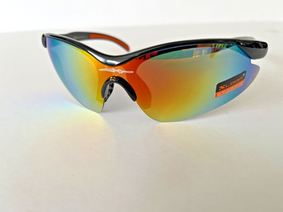 X-Loop Blk Frame Multicolor Lens Wrap Around Sport UV400 Sunglasses