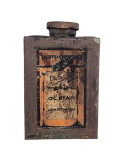 DeSoto Paint and Varnish Co. Mahogany Oil Stain Antique Metal Can Memphis TN