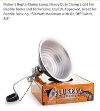 Fluker's Repta-Clamp Lamp with Ceramic Heat Emitter, 100 Watt