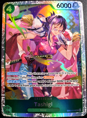 Tashigi EB03-018 SR ONE PIECE Tcg Card Game NM GREEN | eBay