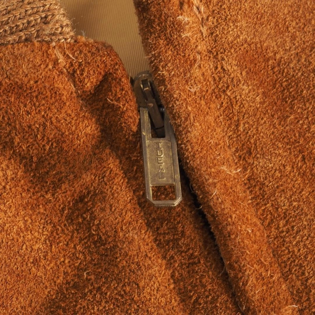 Chaqueta de cuero de gamuza Schott marrón talla 38 vintage JAPÓN