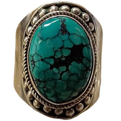  1980s Godber-Burnham Turquoise Sterling Silver Ringsz8