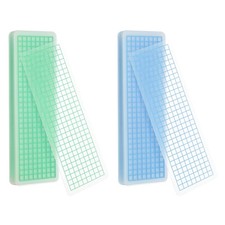 40Pcs 5.9 x 2" Washi Tape Cards with Arc Corner for Home, Blue/Green