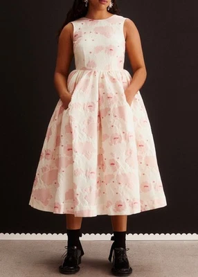 Simone Rocha x H&M Cloqué Kleid, rosa, floral Gr.36 Limitiert Collector´s Item  - Bild 1 von 4